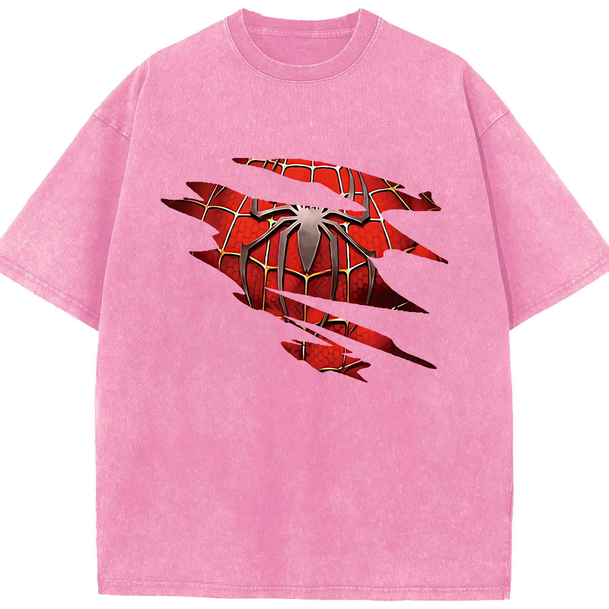 （画像用） Spider Man スパイダーマン 綿100% ヴィンテージ風 半袖Tシャツ（フロントプリント）